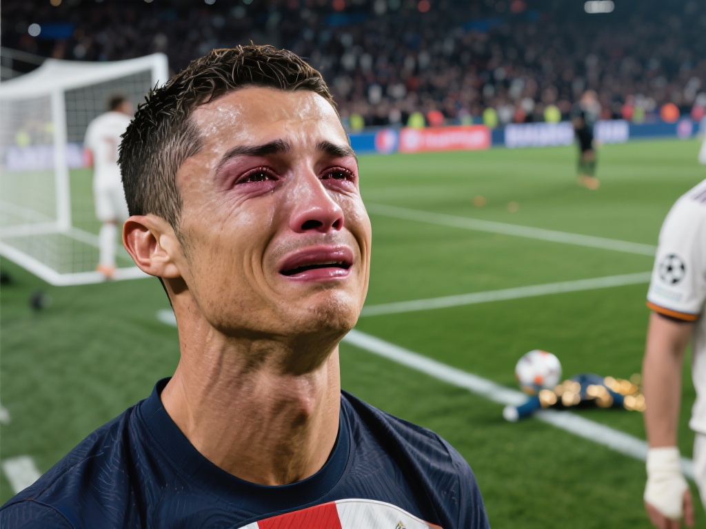 在这场比赛的最后几分钟，场上的镜头捕捉到